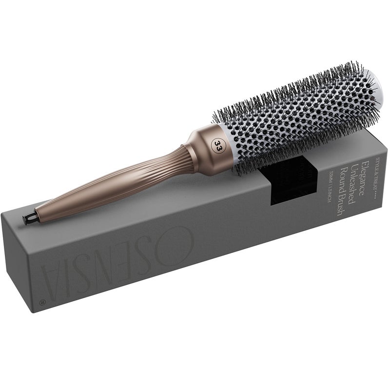 Osensia Round Brush for Blow Drying 1.3 Inch, Vented Hairbrush for Styling, Salon Blowouts, All Hair Types, Ionic, Ceramic, Builds Hair Volume, Reduces Frizz - Image 1